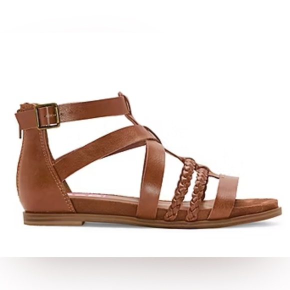 Pop Womens Traffic Ankle Strap Flat Sandals - Picture 4 of 12
